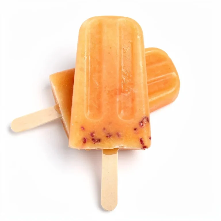 Delicious ripe peach popsicles made with fresh peaches.