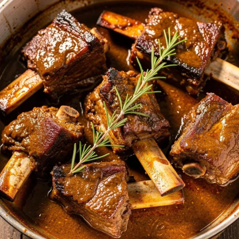 Delicious slow cooker short ribs served with vegetables
