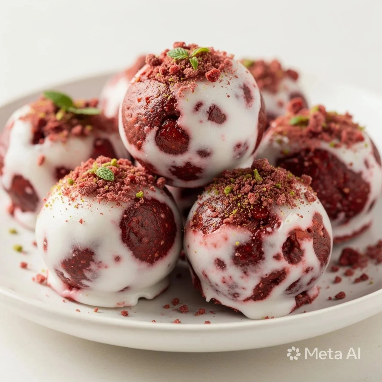 Strawberry Cheesecake Protein Balls - healthy snack option