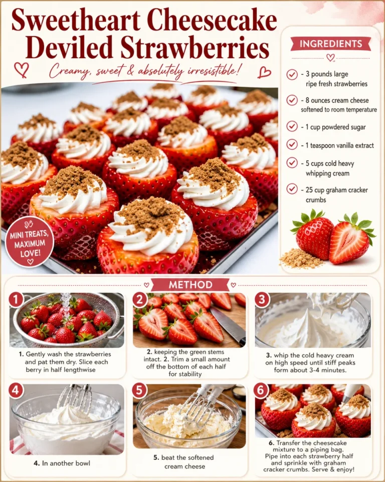 Sweetheart Cheesecake Deviled Strawberries for a delicious dessert