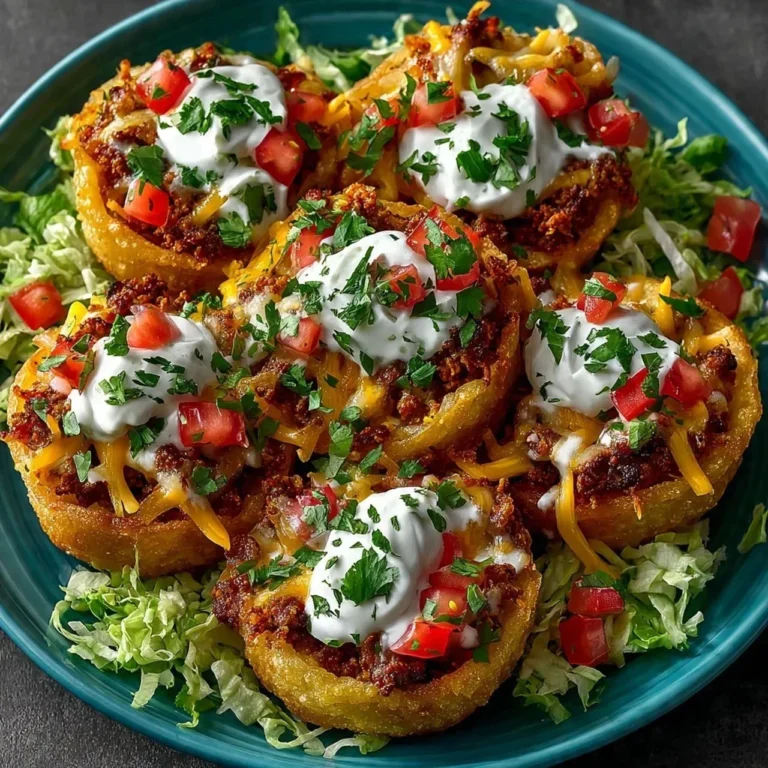 Plate of tasty Taco Ranch Bites ready to eat, featuring crispy textures and flavorful toppings.