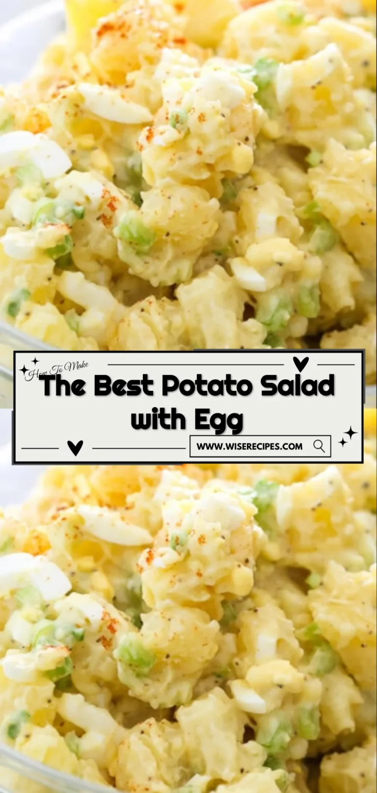 Delicious potato salad with egg served in a bowl