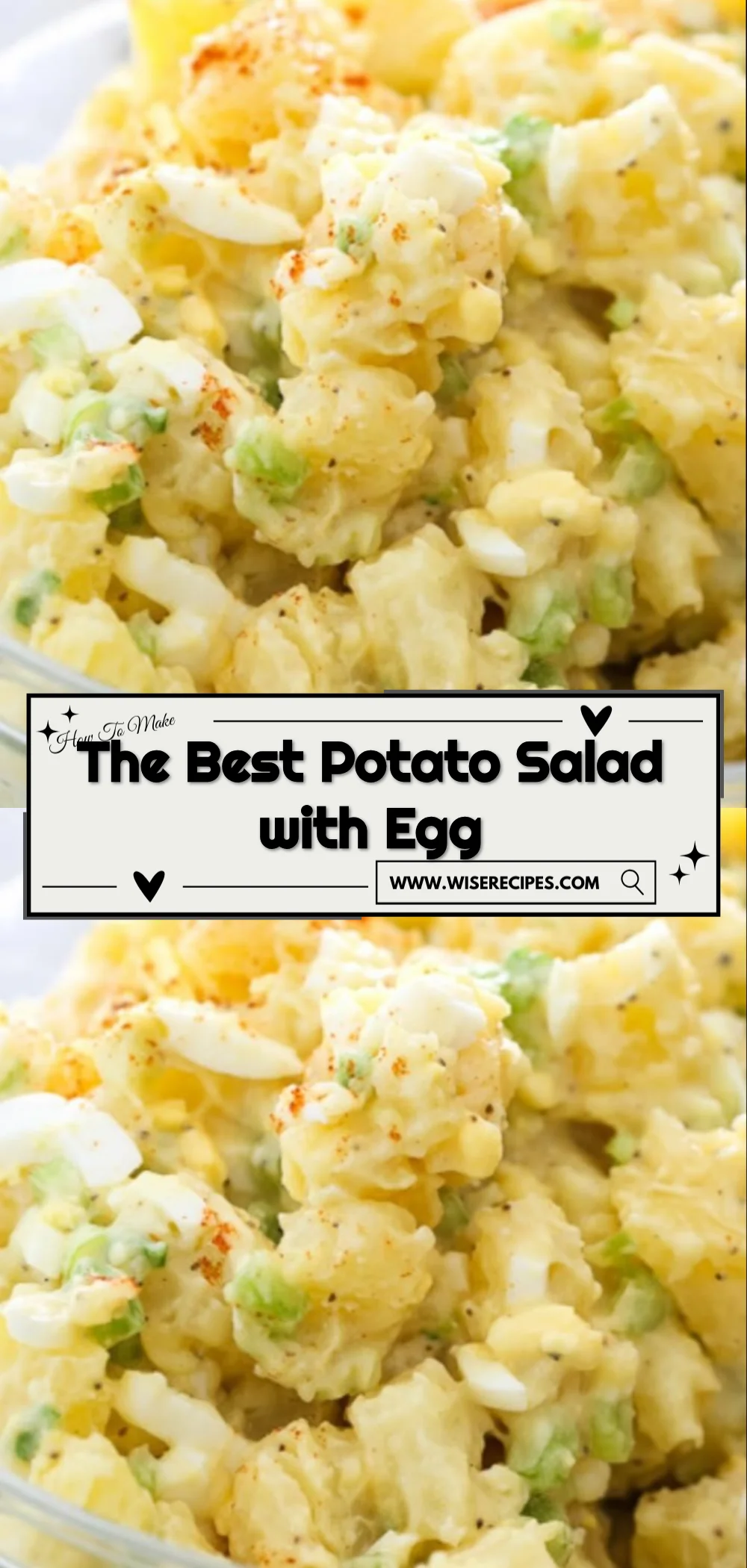 Delicious potato salad with egg served in a bowl