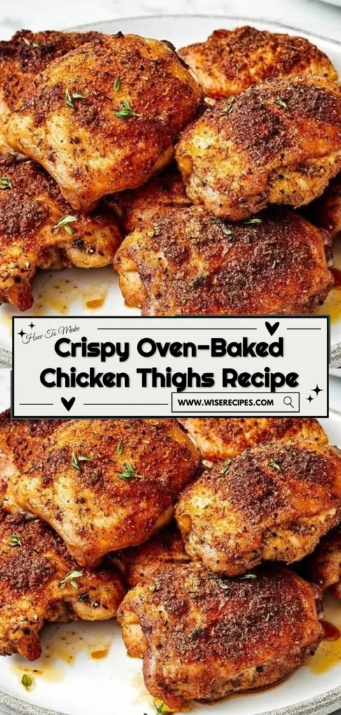 Delicious baked chicken thighs served with herbs and spices