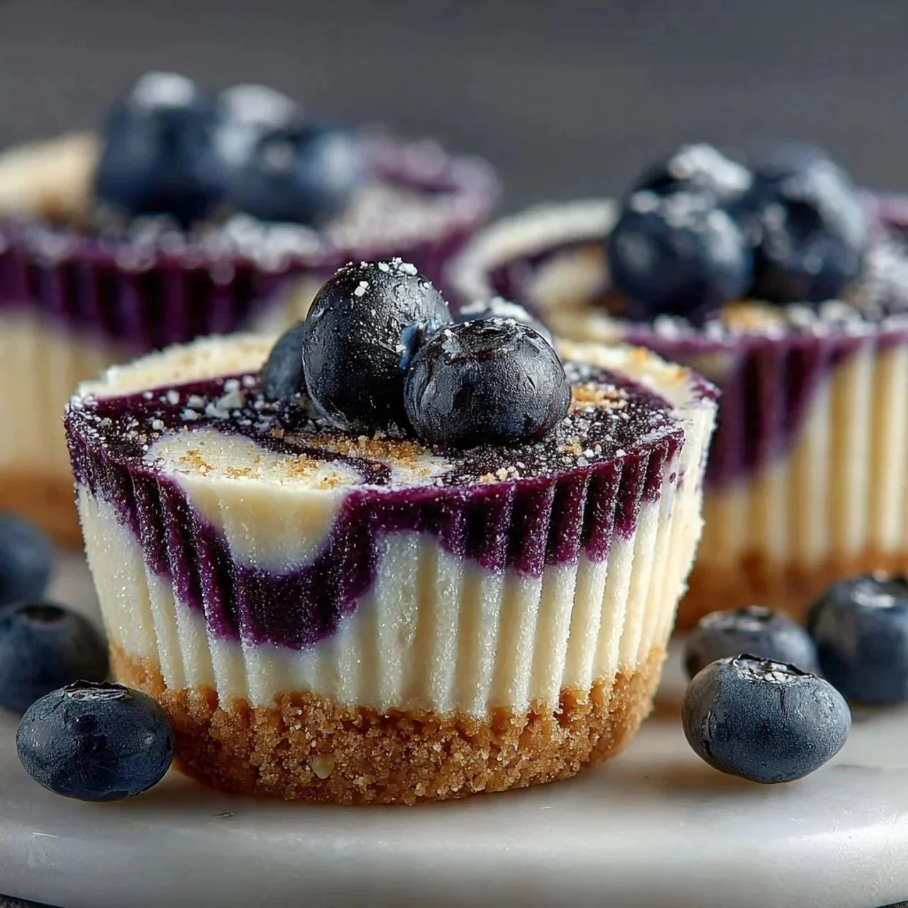 Delicious Blueberry Swirl Yogurt Bites snack for a healthy treat