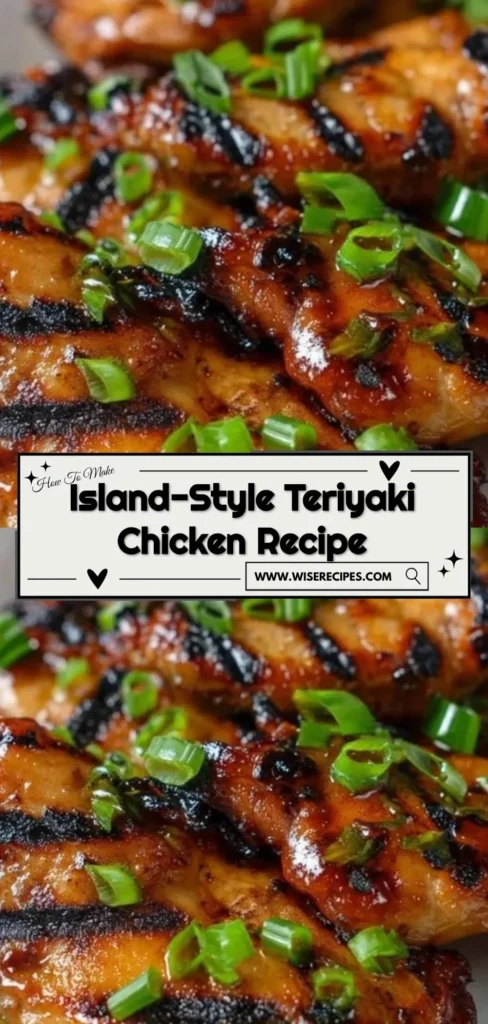 Delicious Hawaiian Teriyaki Chicken served with rice and vegetables