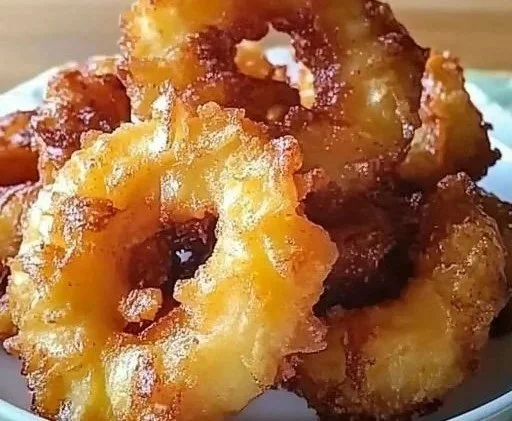 Delicious heavenly pineapple fritters served on a plate