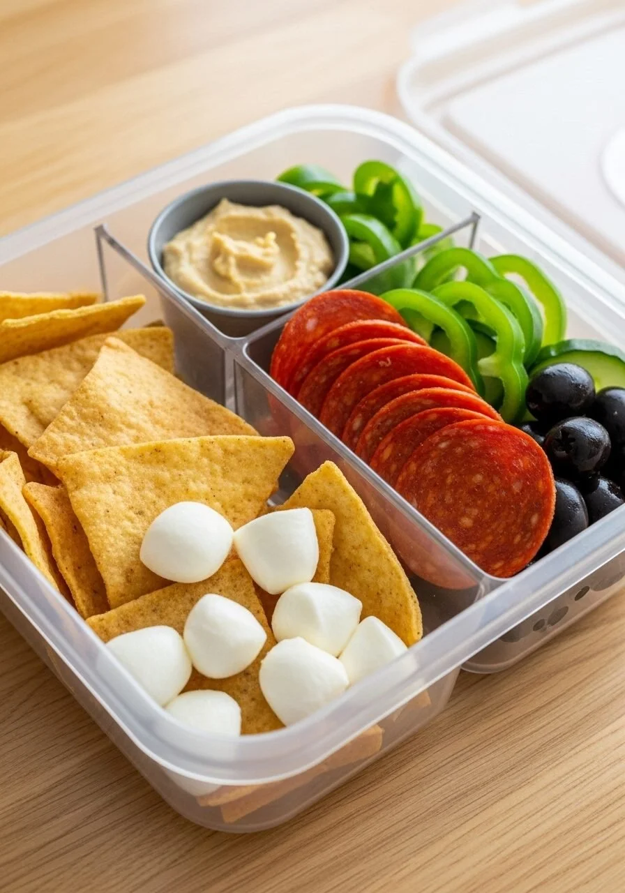 Colorful Pizza Bento Box for kids' school lunch