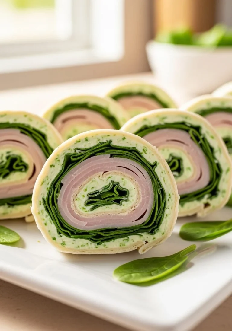 Delicious Turkey Pinwheels ready to serve as a quick snack or appetizer.